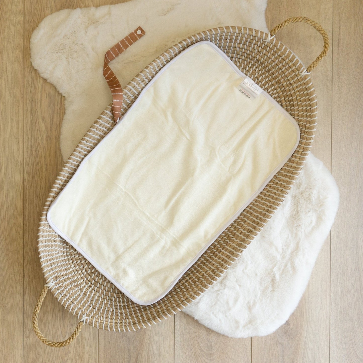 Baby Travel Changing Mats - Dune Tan with White