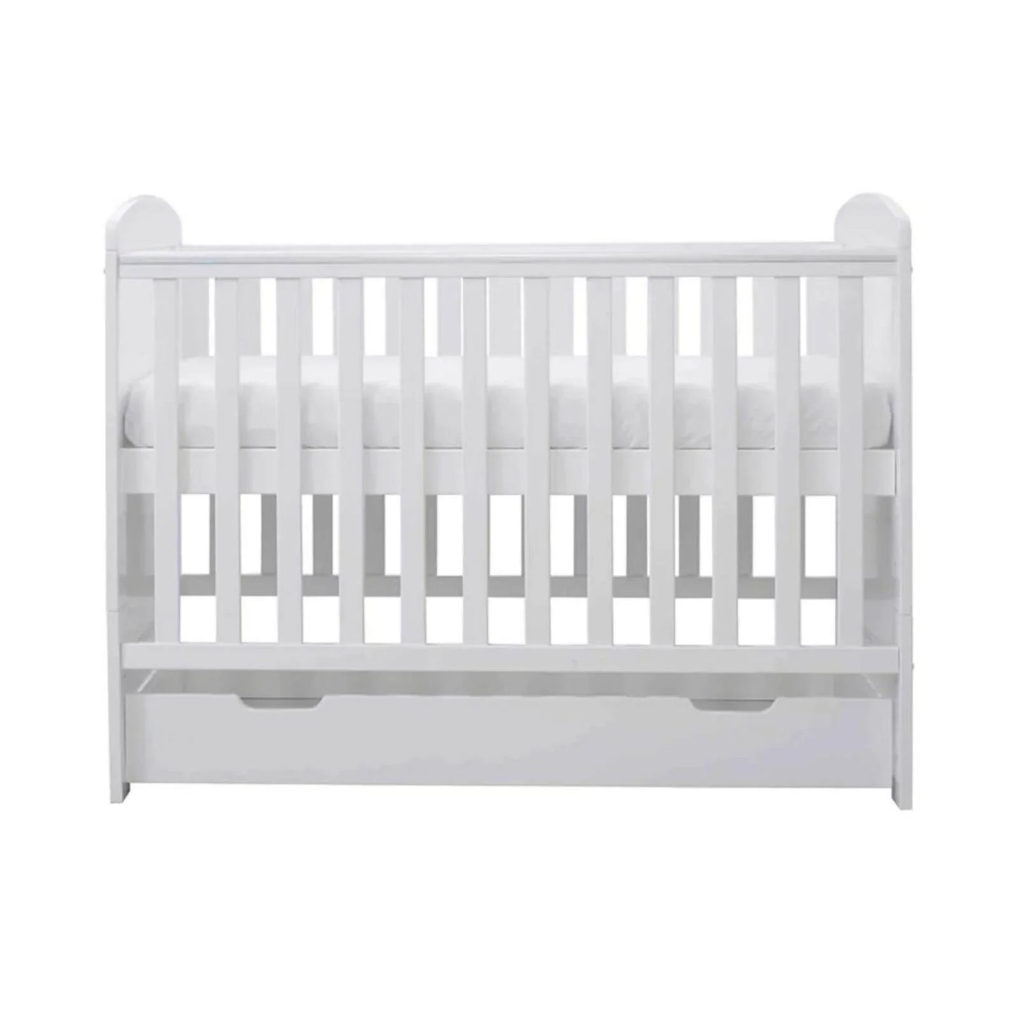 Ickle Bubba Coleby Mini Cot Bed & Under Drawer White - Without Mattress