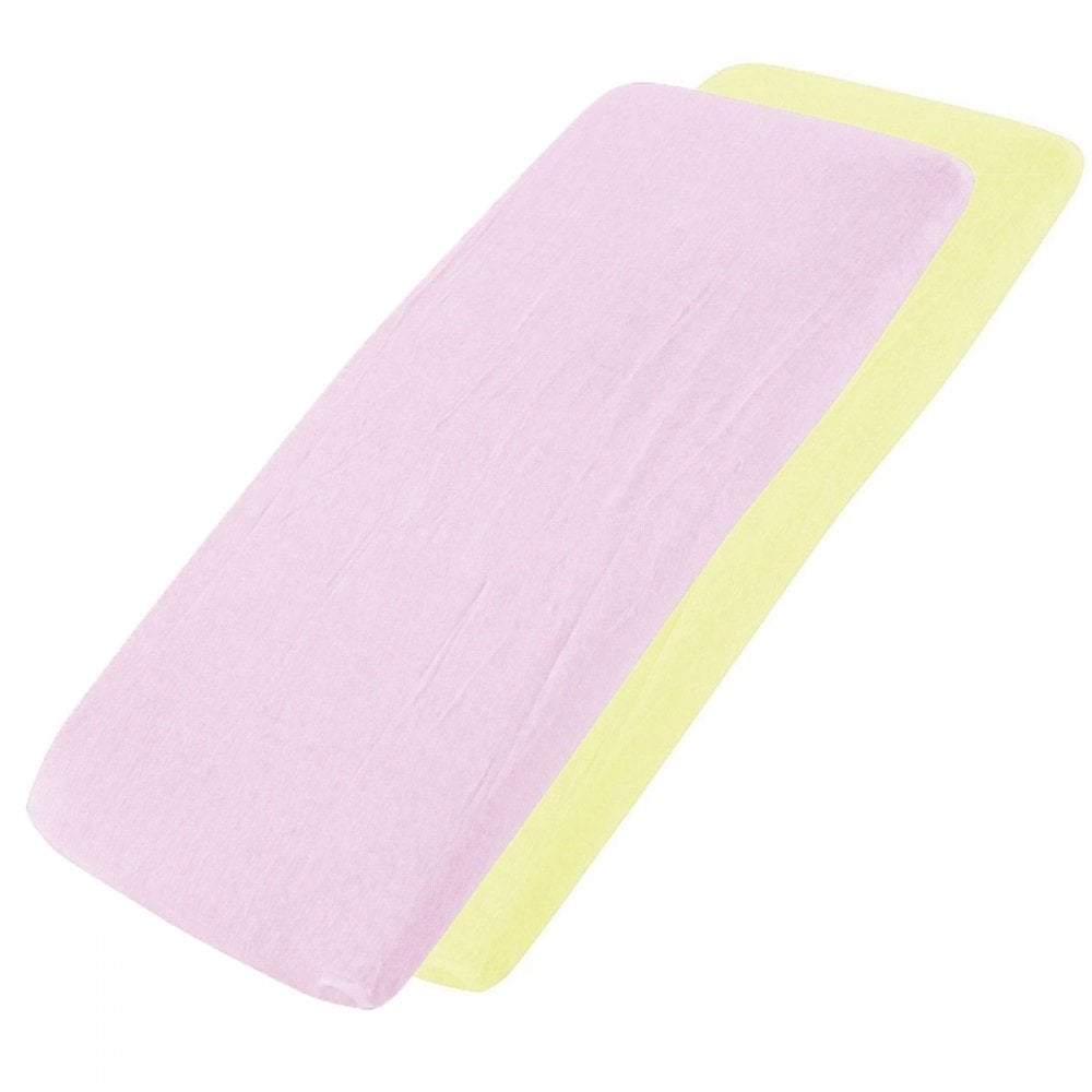 Crib Jersey Fitted Sheets 100% Cotton 40x90cm - Pack Of 4 - Fits All Models