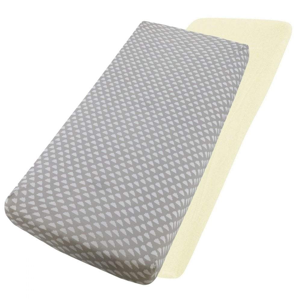 Crib Jersey Fitted Sheets 100% Cotton 40x90cm - Pack Of 4 - Fits All Models