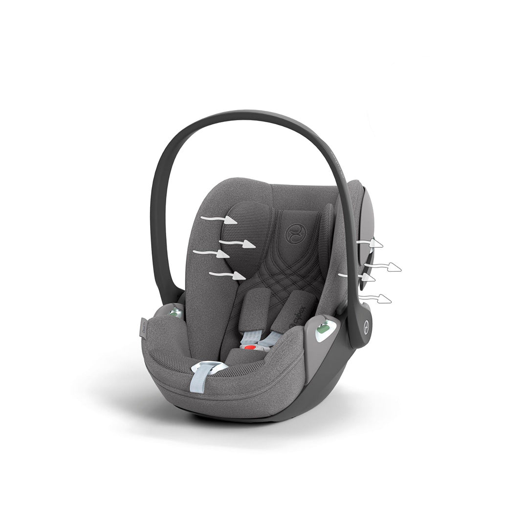 Cybex Cloud T i-Size Baby Car Seat, Mirage Grey (Plus)