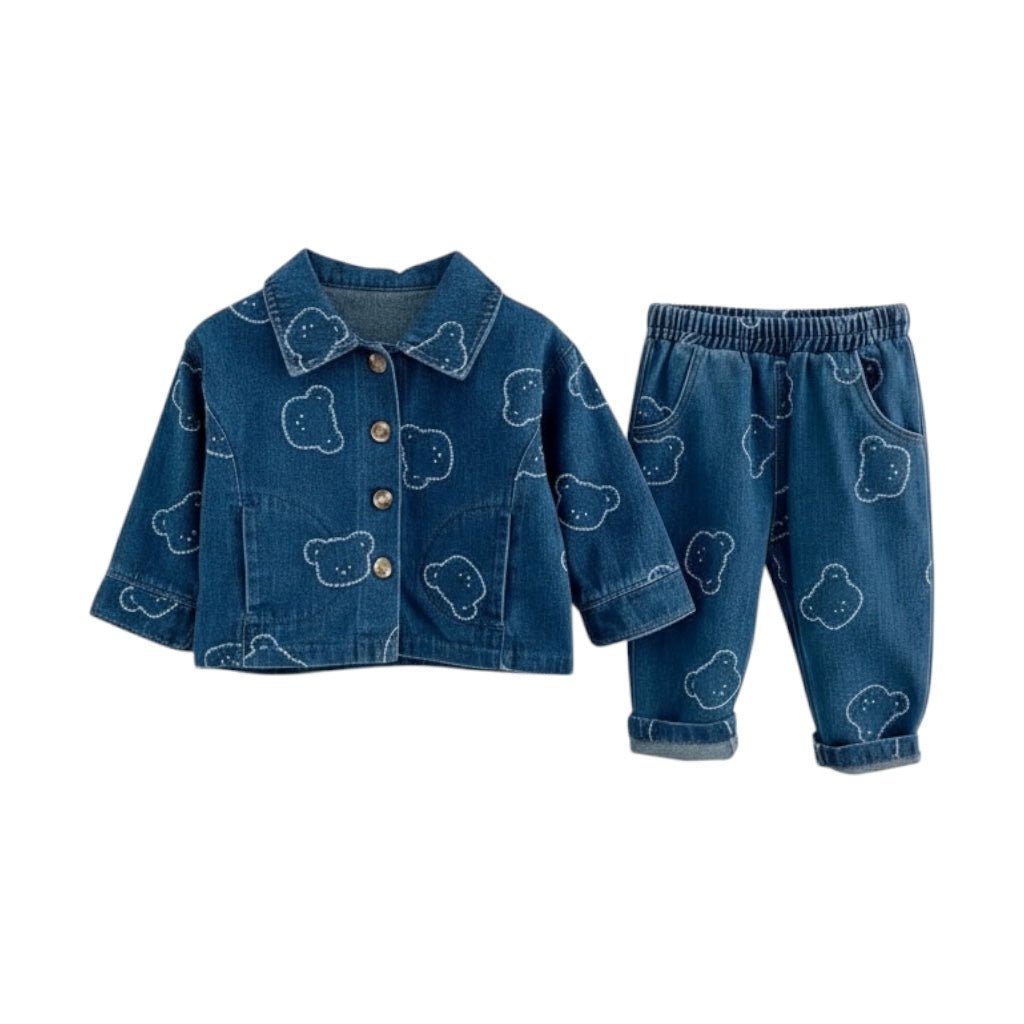 Bear Print Jacket & Jogger Set (2-Piece)