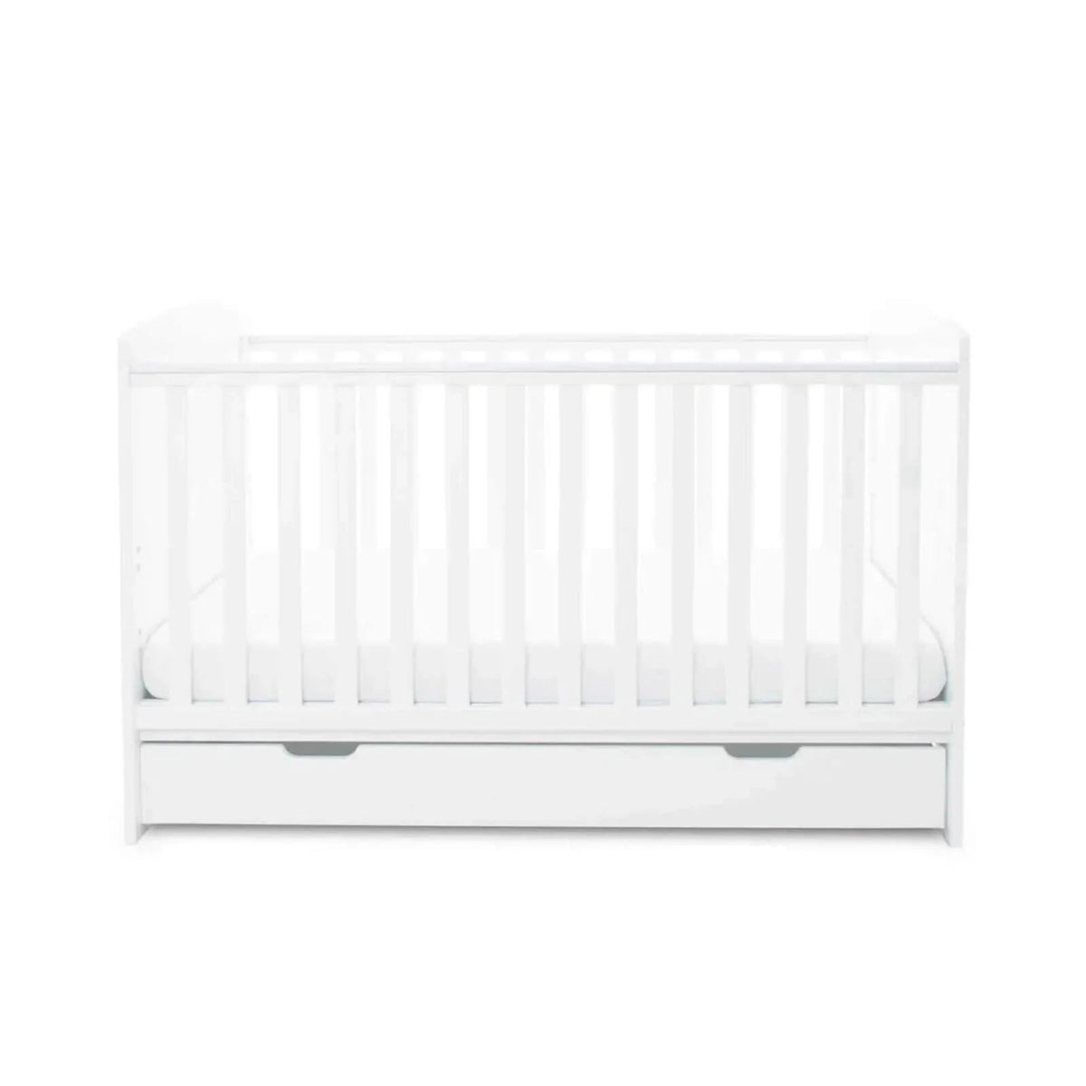 Ickle Bubba Coleby Classic Cot Bed & Under Drawer White - Without Mattress