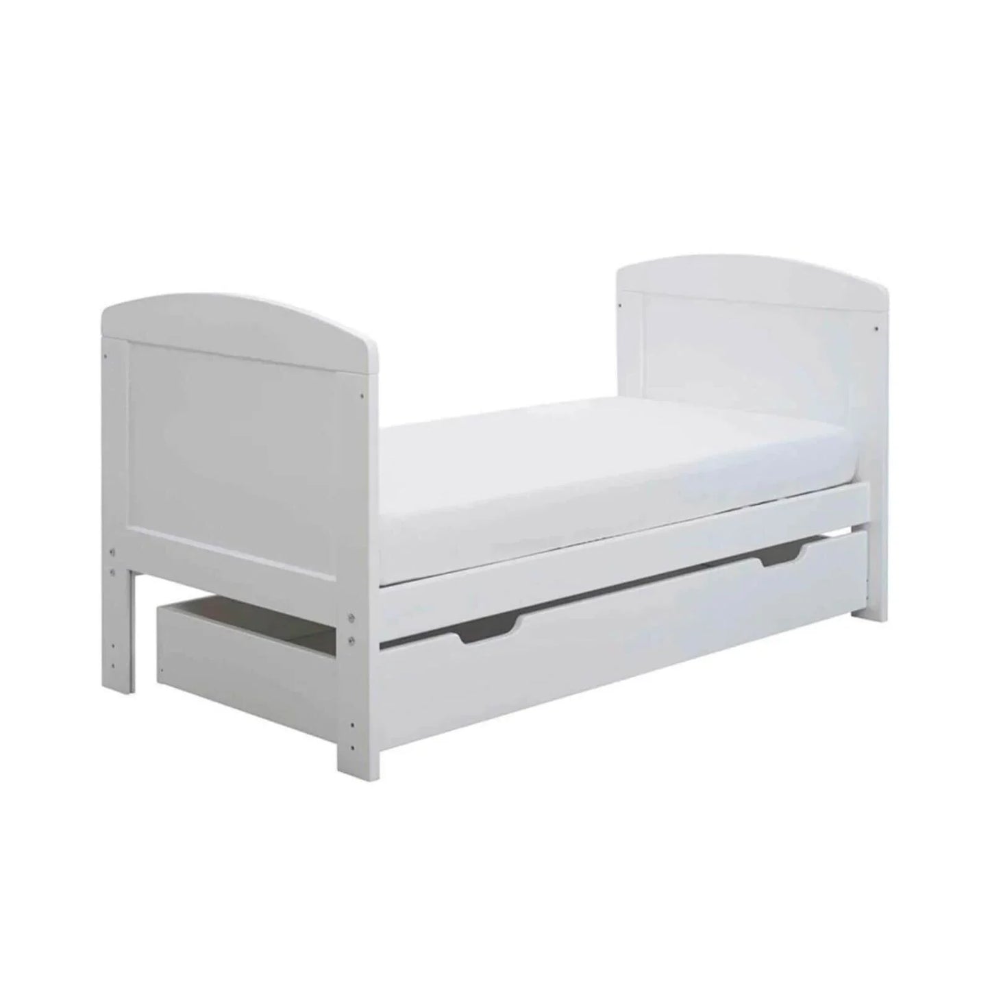 Ickle Bubba Coleby Mini Cot Bed & Under Drawer White - Without Mattress