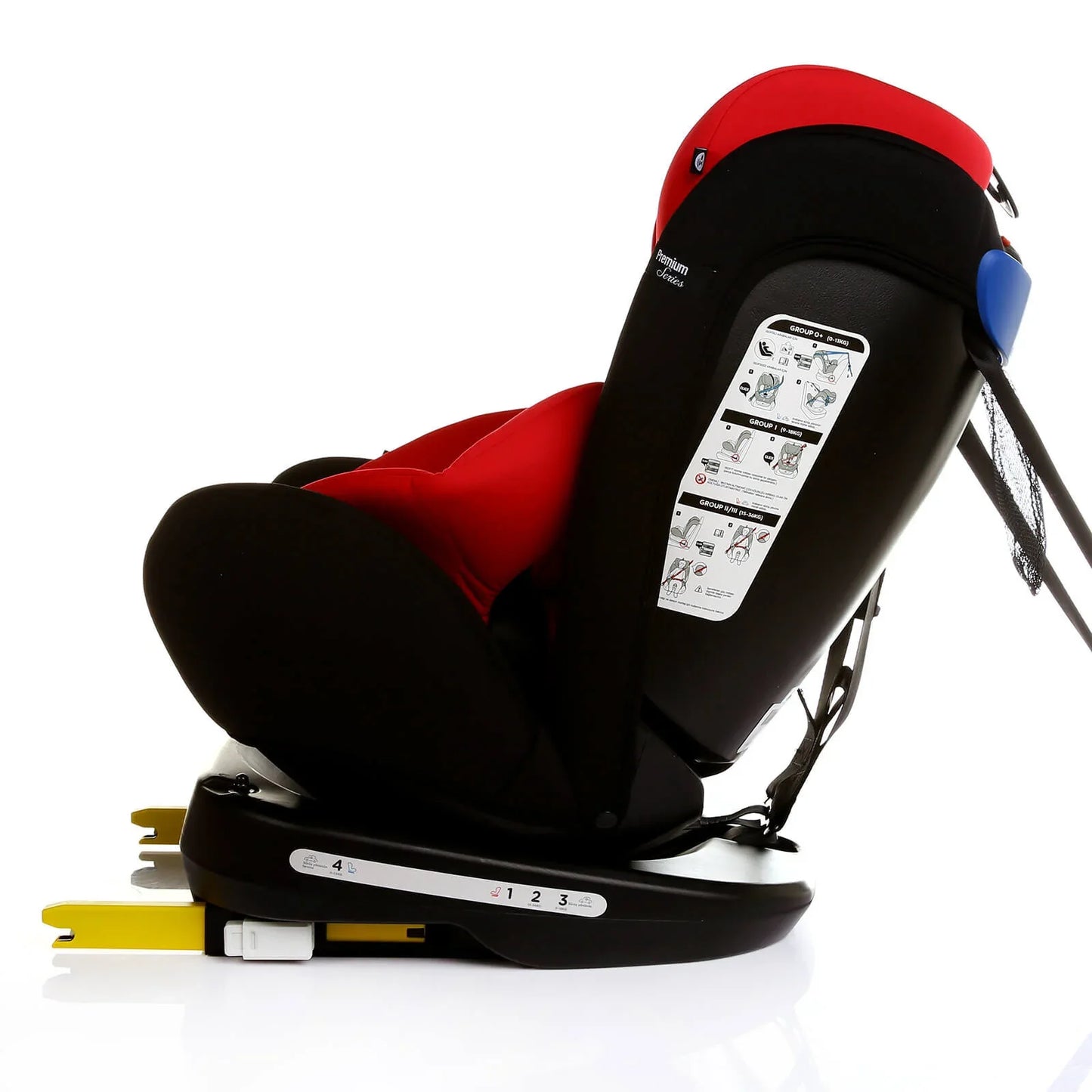 baby plus Orbitfix Group 0+/1/2/3 (Birth to 12 Years) Car Seat - Black Red