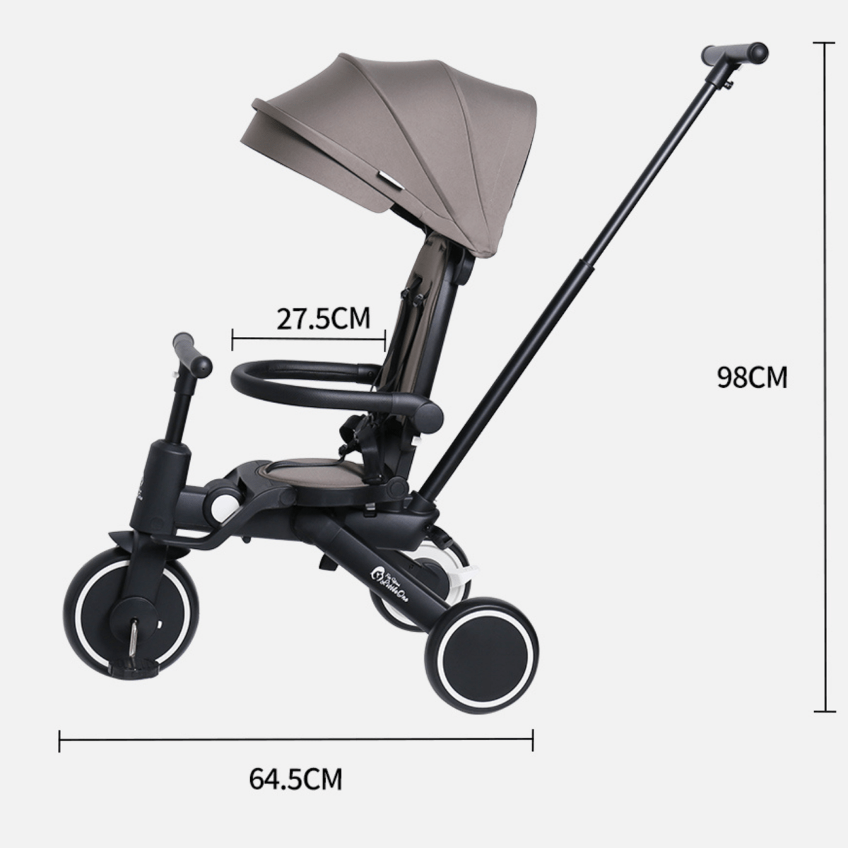 Foryourlittleone Xplor Ultimate 6 in 1 Foldable Trike - Pastel Pink (10m-4y)