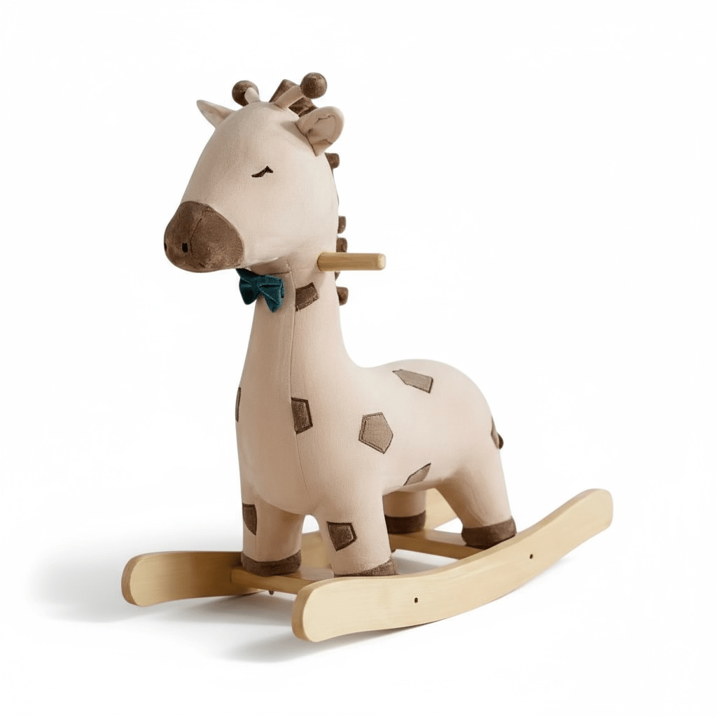 Freddie the Giraffe Rocker – Soft Plush & Wood Ride-On Rocking Toy