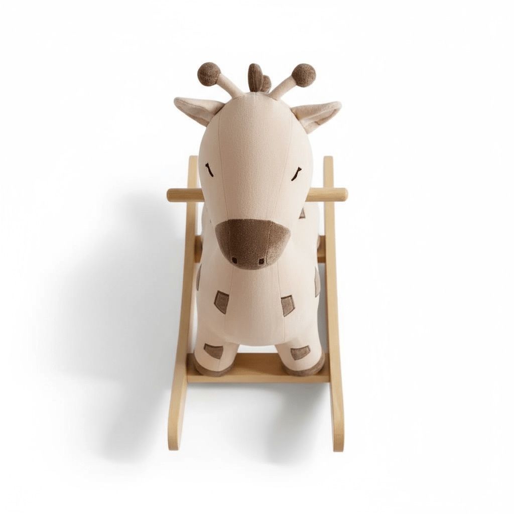 Freddie the Giraffe Rocker – Soft Plush & Wood Ride-On Rocking Toy