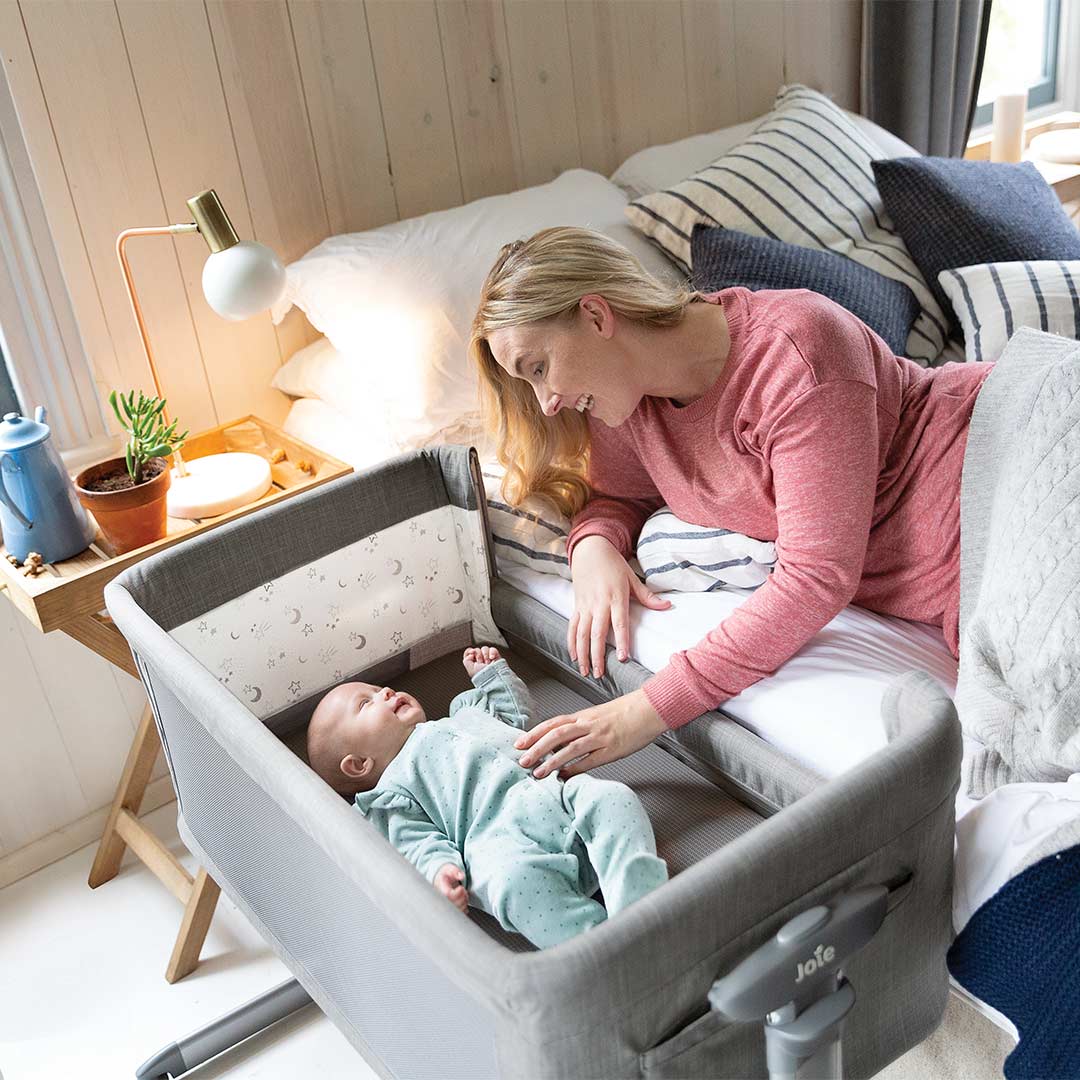 Joie Versatrax On the Go Encore 7-Piece Travel System & Nursery Bundle, Shale