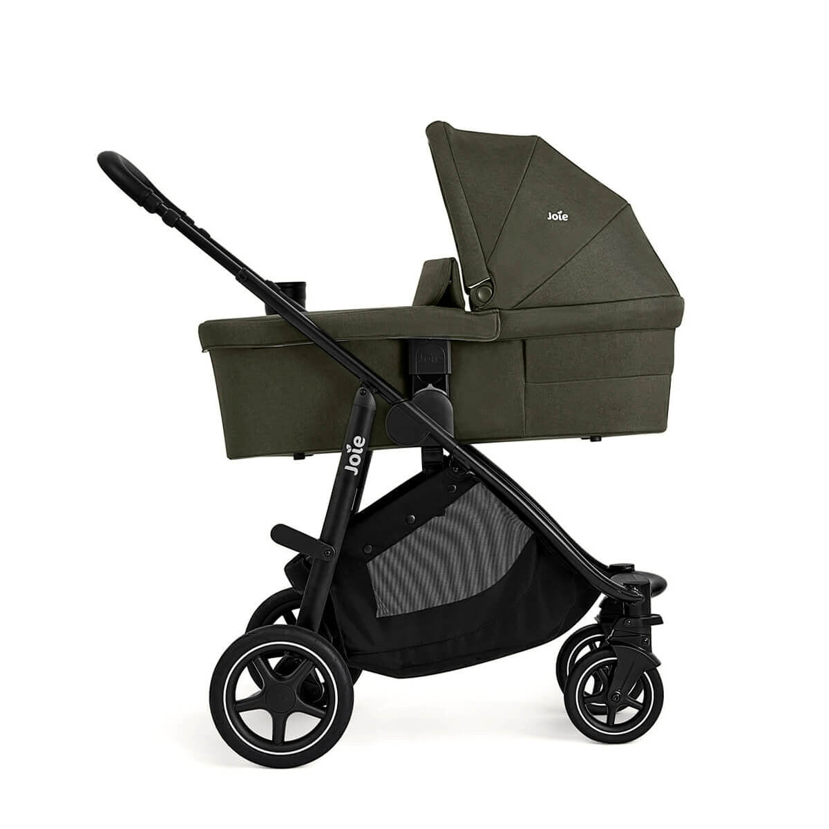 Joie Versatrax On-The-Go Encore 4 Piece Travel System Bundle with Rotating Car Seat, Fern