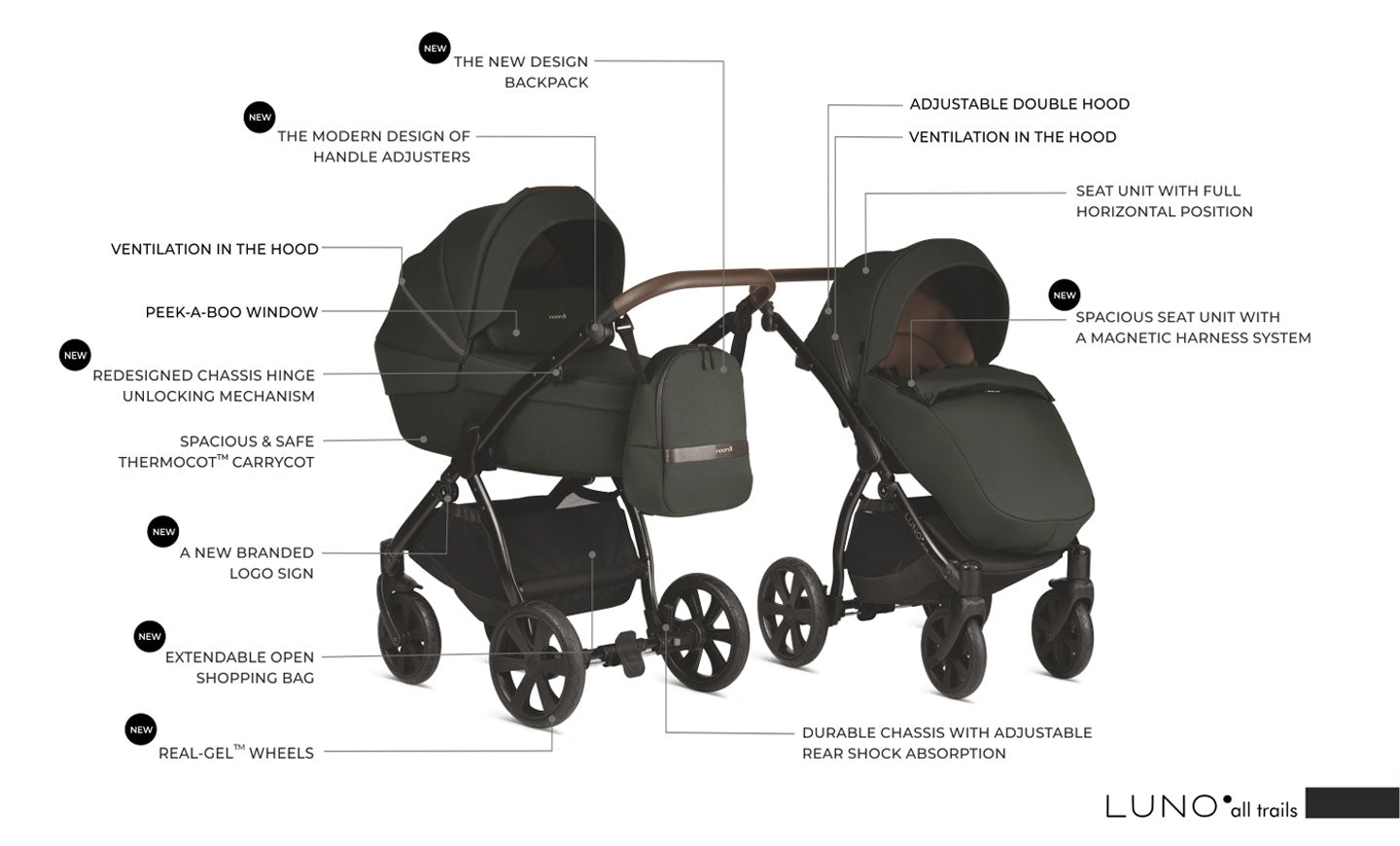 Noordi Luno All Trails 3in1 with Terra Car Seat