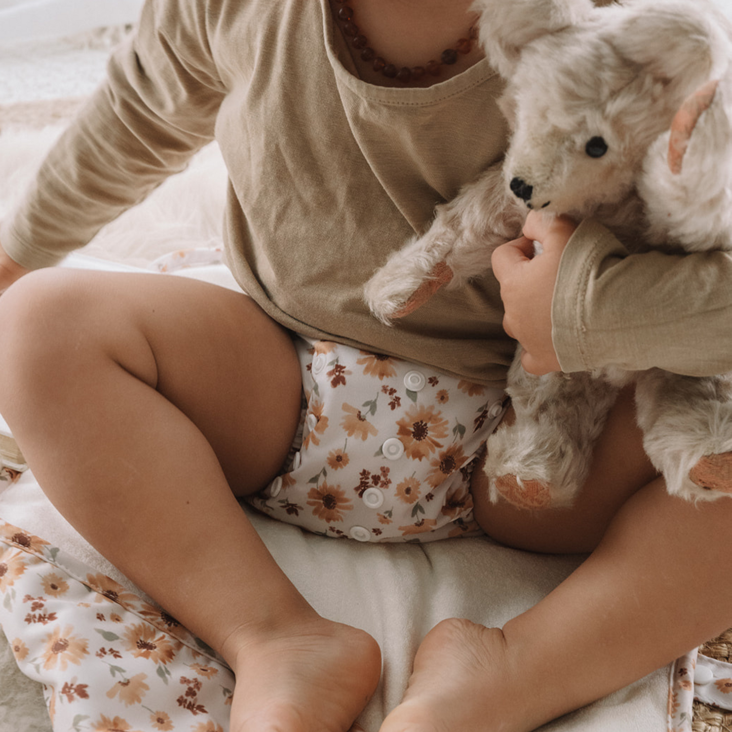 One Size All-In-One Reusable Cloth Nappy - Meadow