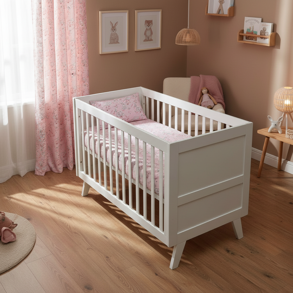 FORREST Organic Cotton Junior Bed Bedding Set – Reversible Quilt & Pillowcase - Meadowland