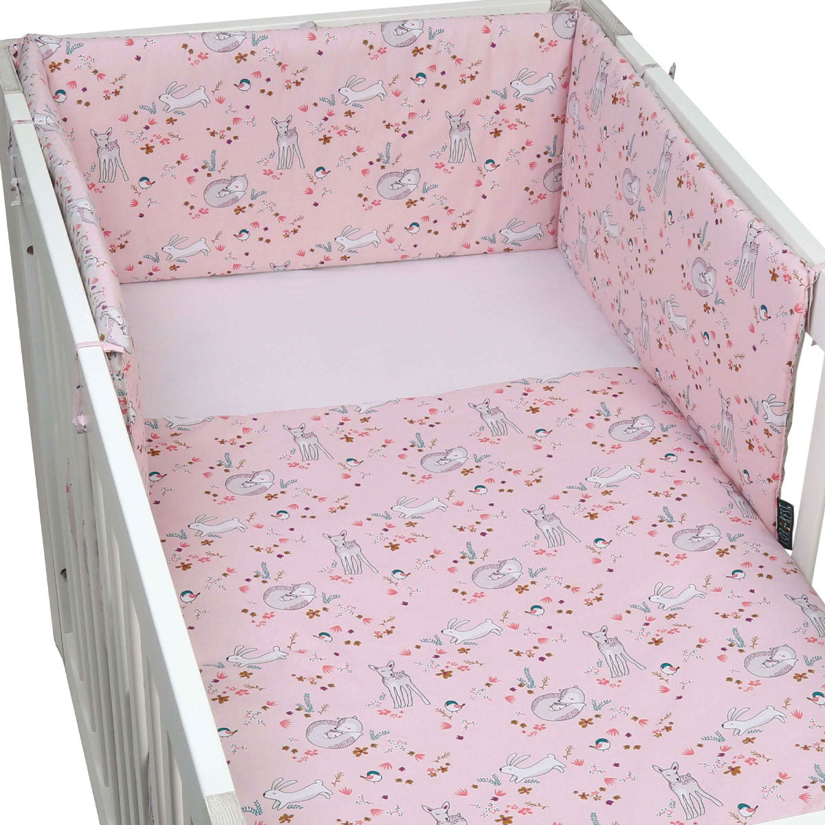 FORREST Organic Cotton Junior Bed Bedding Set – Reversible Quilt & Pillowcase - Meadowland