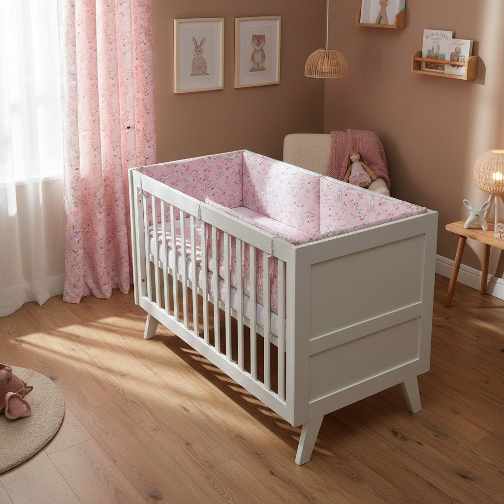 FORREST Organic Cotton Junior Bed Bedding Set – Reversible Quilt & Pillowcase - Meadowland