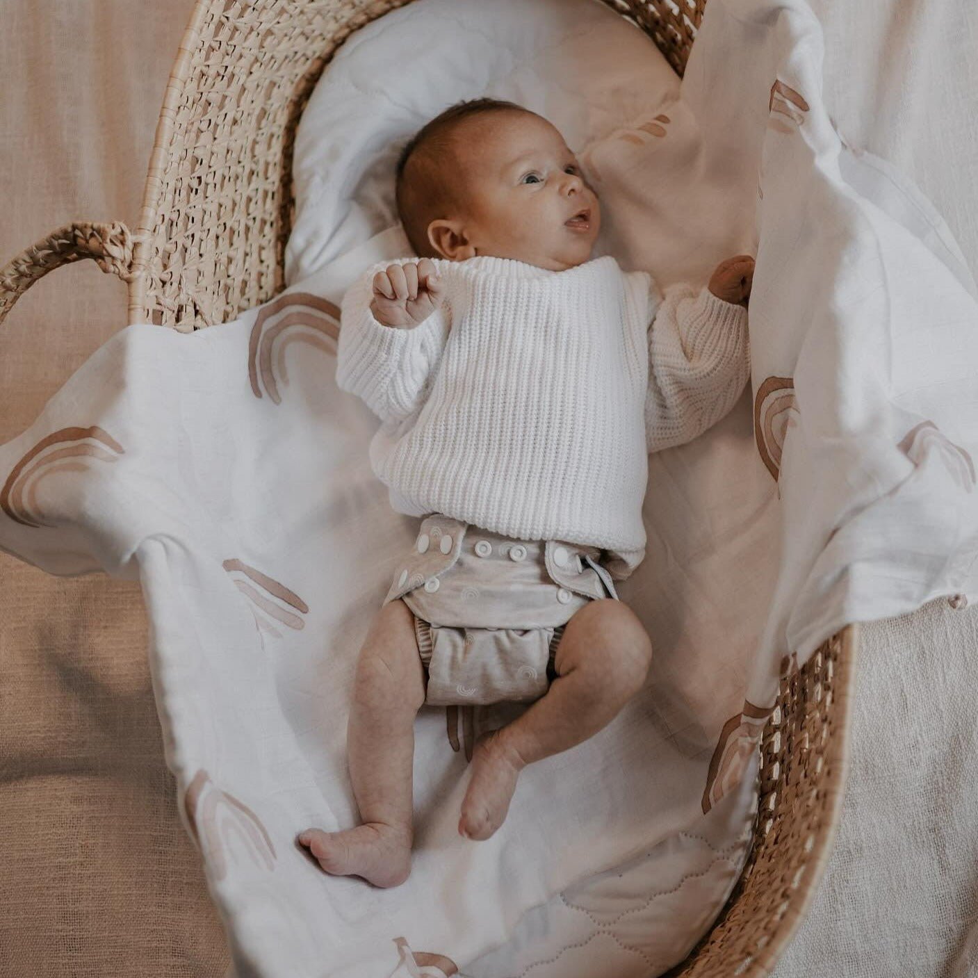 Newborn Reusable Cloth Nappy - Meadow