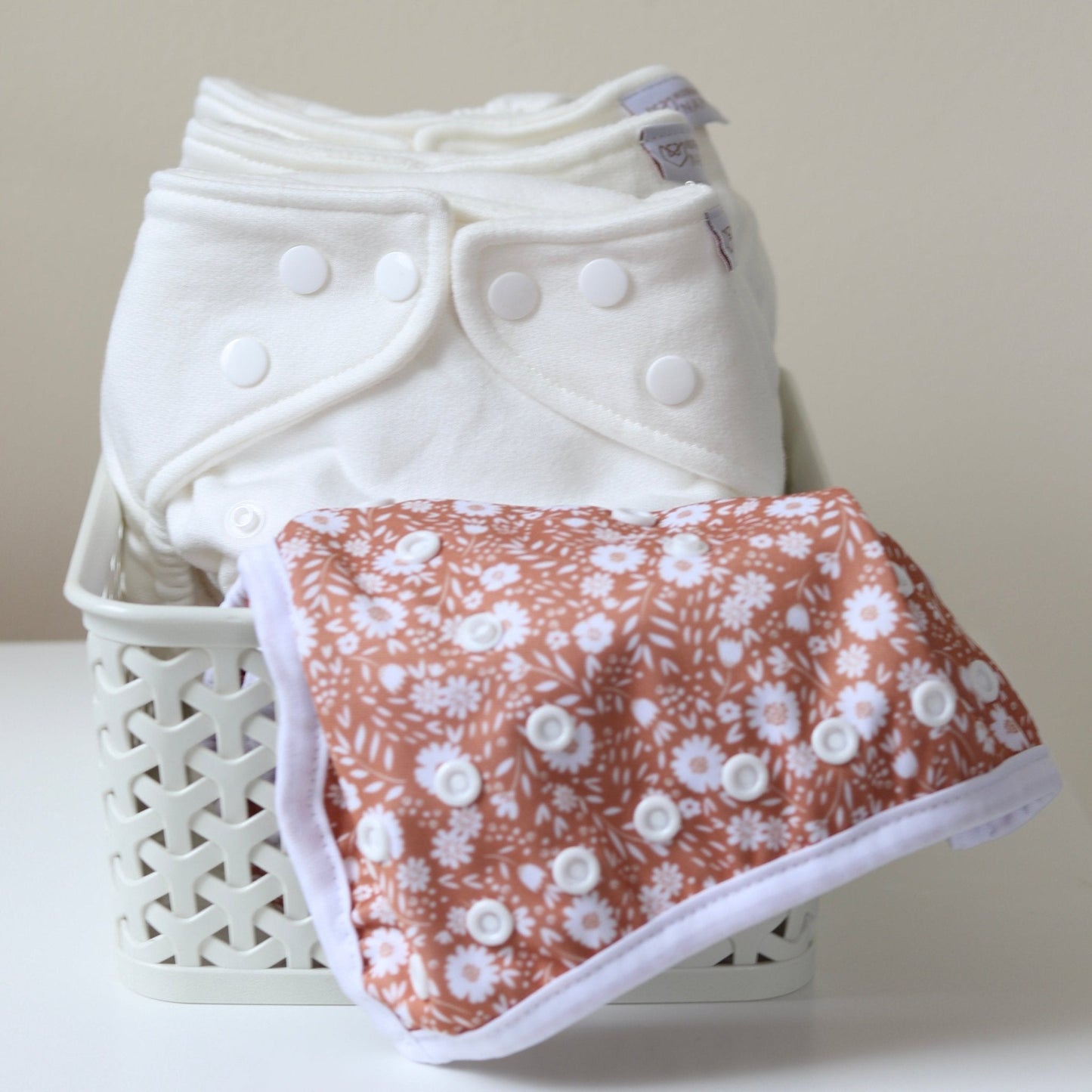 One Size Organic Bamboo Bedtime Pearl Reusable Cloth Nappy