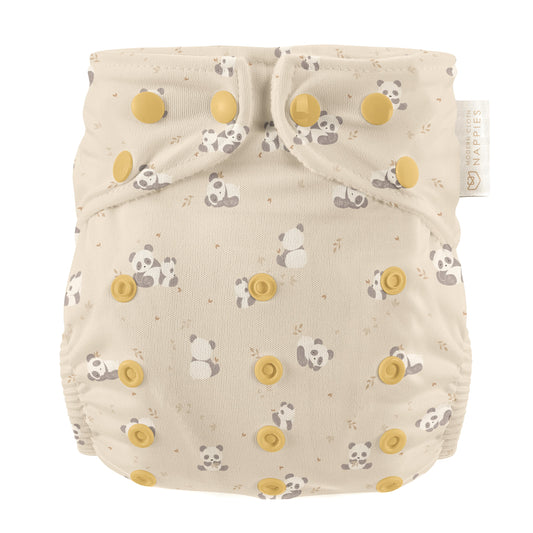 One Size All-In-One Reusable Cloth Nappy - Pandas Charity Print