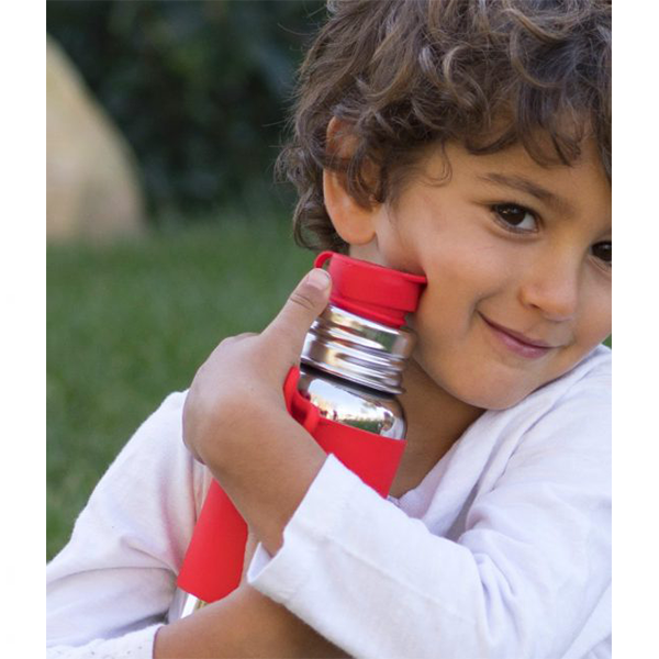 Pura Sports Top 18oz Stainless Steel Bottle - Pink Swirl Sleeve