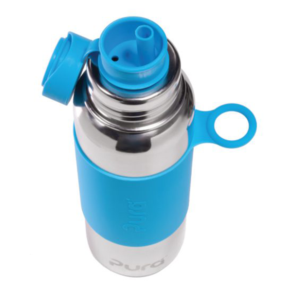 Pura Silicone Sports STRAW Top - Aqua