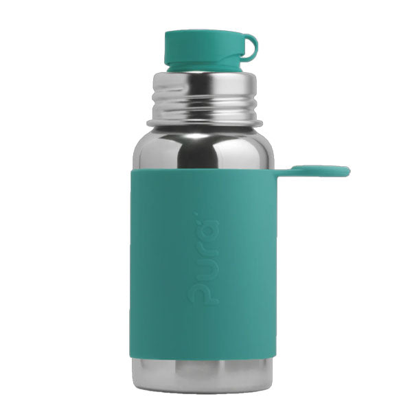 Pura Sports Top 18oz Stainless Steel Bottle - Mint Sleeve