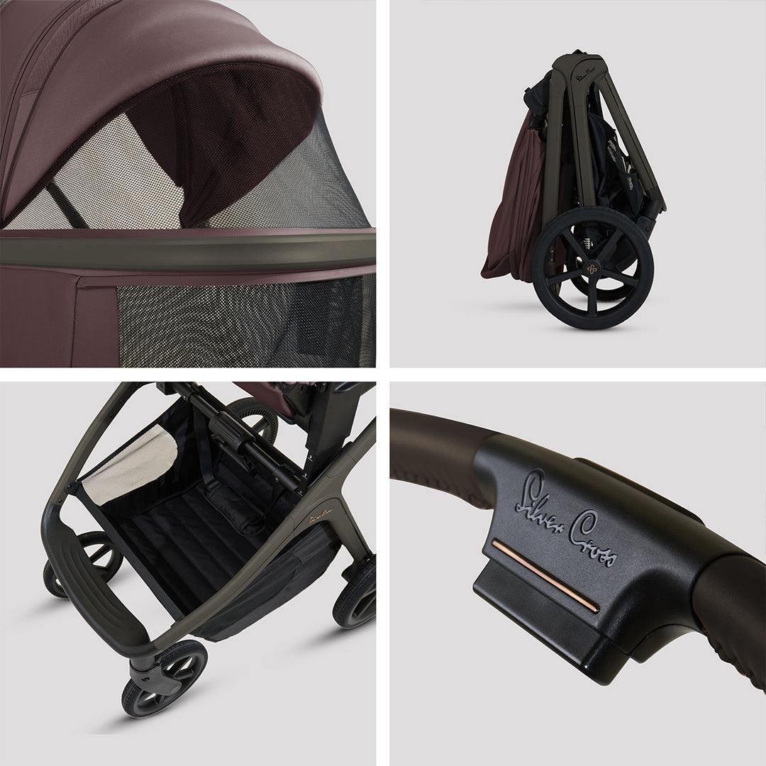 Silver Cross Cove Ultimate 360 Infant Car Seat Bundle, Damson