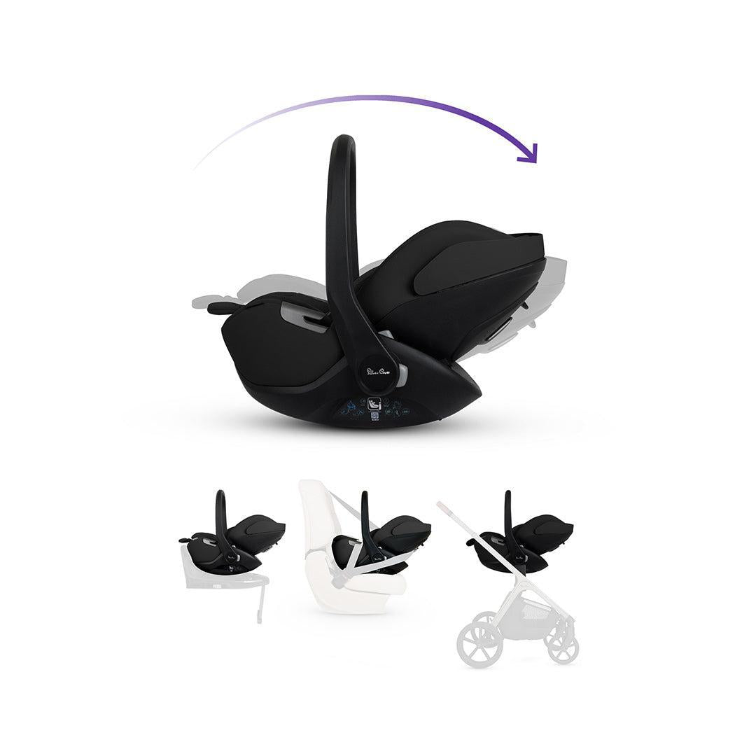 Silver Cross Cove Ultimate 360 Infant Car Seat Bundle, Damson