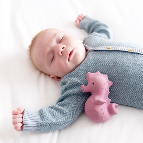 Tikiri Seahorse Natural Rubber Teether, Toy & Rattle