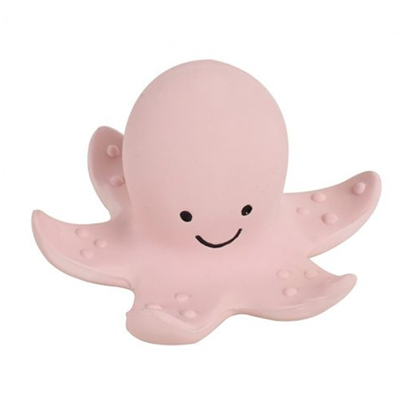 Tikiri Octopus Natural Rubber Teether, Toy & Rattle