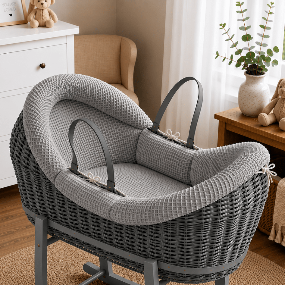 Wicker Pod Baby Deluxe Moses Basket-No stand included