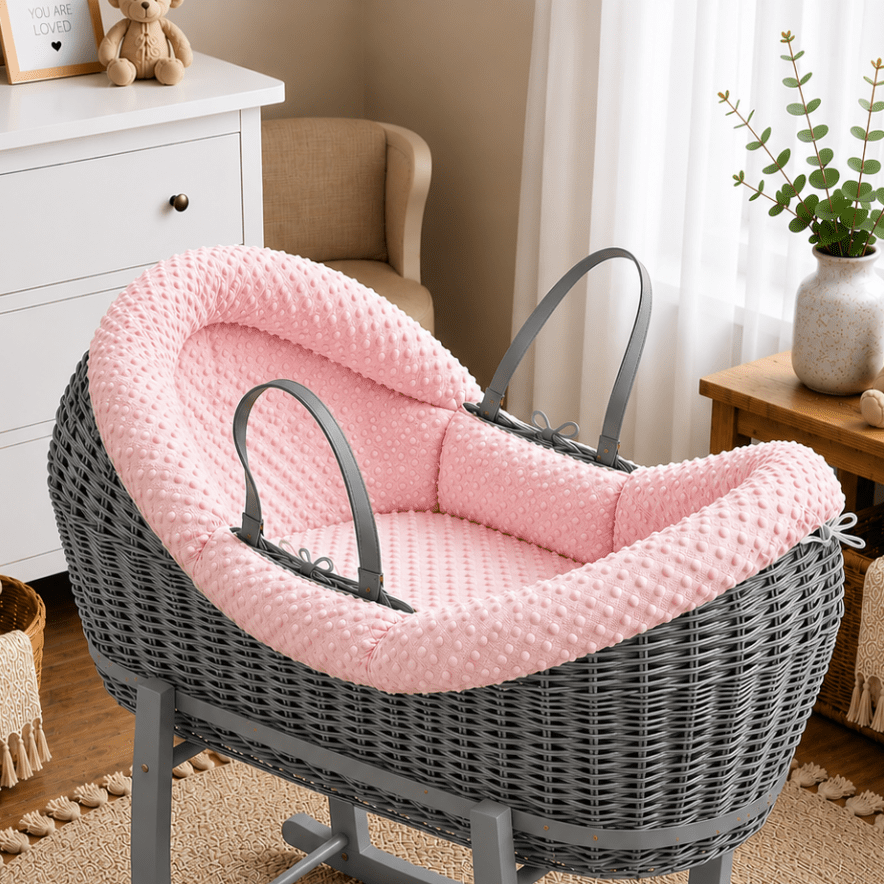Wicker Pod Baby Deluxe Moses Basket-No stand included